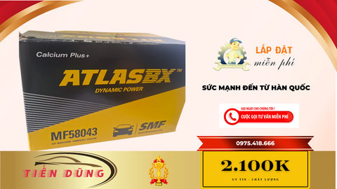 ATLASBX DIN MF58043 12V - 80AH