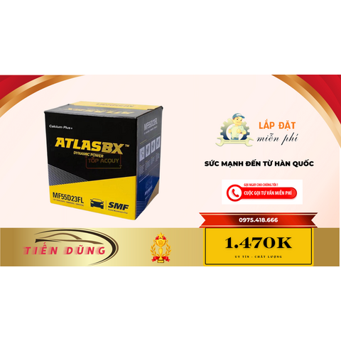 ATLATBX MF 55D23FL 12V - 60AH